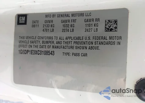 2012 Cadillac Cts Premium z USA, uszkodzony, nr VIN 1G6DP1E3XC0108543